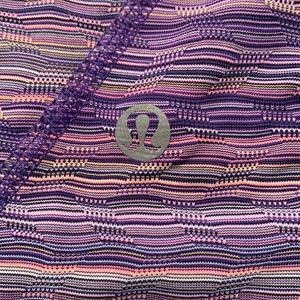 Lululemon purple/pink pattern athletic 7/8 pants. Size 12 (can fit sizes 12-16).